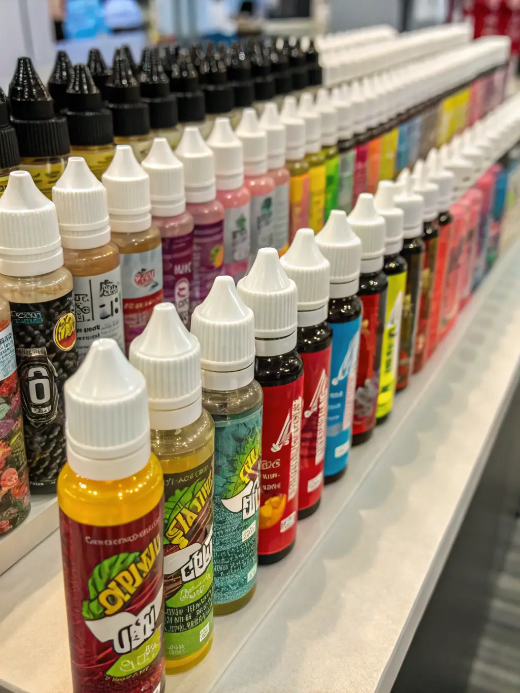A visually appealing image showcasing a range of vape products, including disposable vapes, pod systems, and e-liquids, highlighting the diverse product offerings available through China Vape Factories.